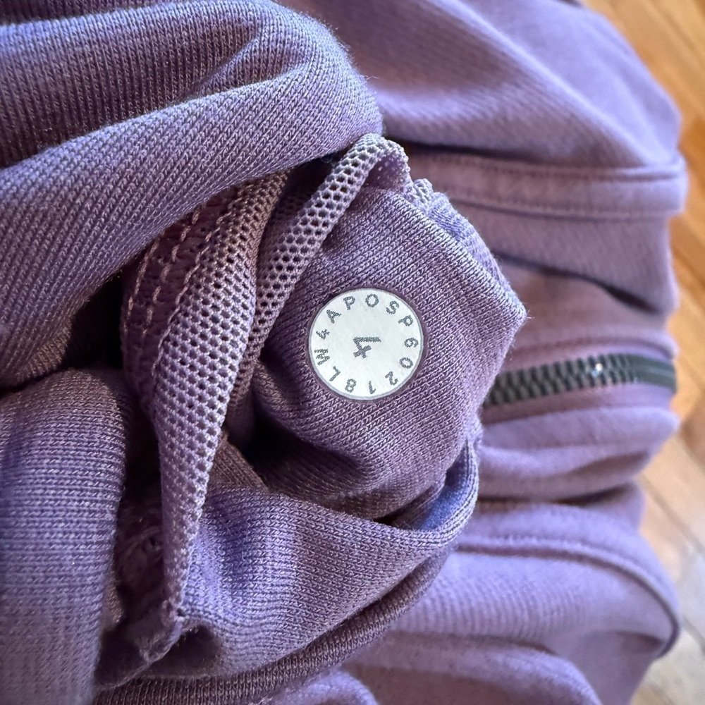 Lululemon Loungeful Cropped Hoodie Sweatshirt Women’s Size 4 Purple - Picture 5 of 13